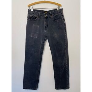 Lee | 33x32 Regular Fit Distressed Stained Work Jeans
